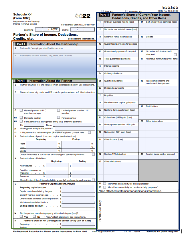 2024 Form 1065 Schedule K 13 Tim Lezlie
