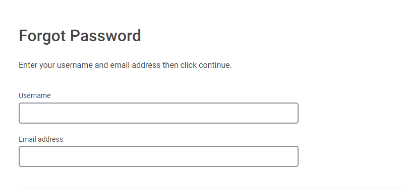 Forgot Password Pages