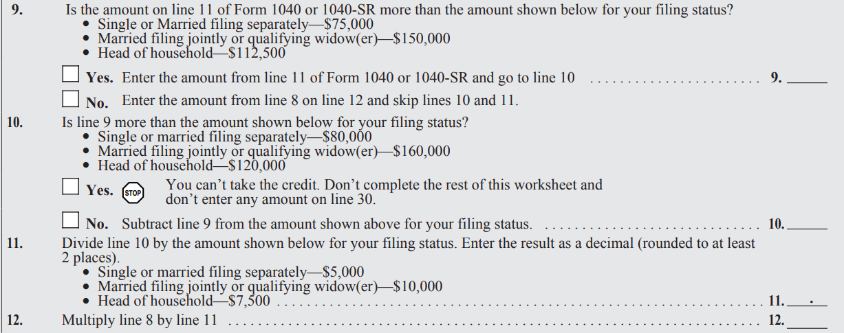 Recovery Rebate Credit Worksheet Explained – Support
